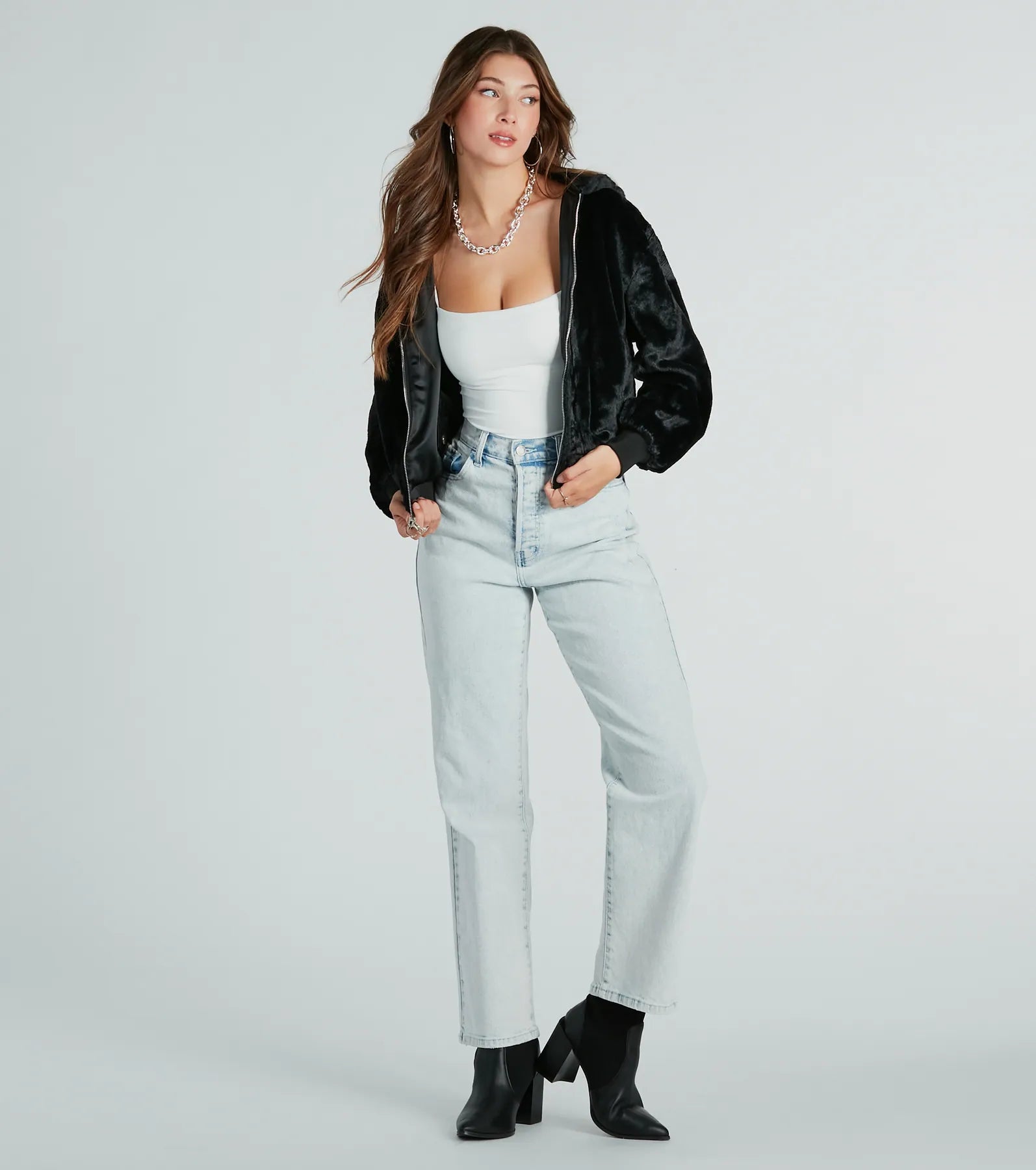 Like No Other Reversible Satin Bomber Jacket