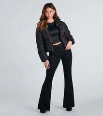 Cute Aesthetic Cargo Puffer Jacket