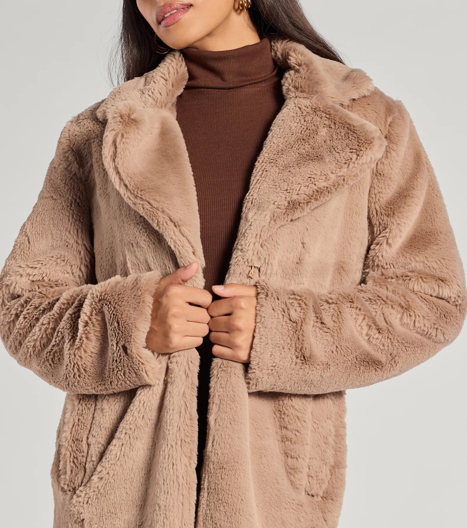 Luxe Layer Faux Fur Trench Coat