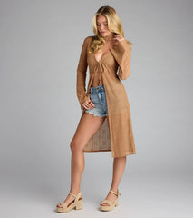 Beach Siren Energy Crochet Lace Duster