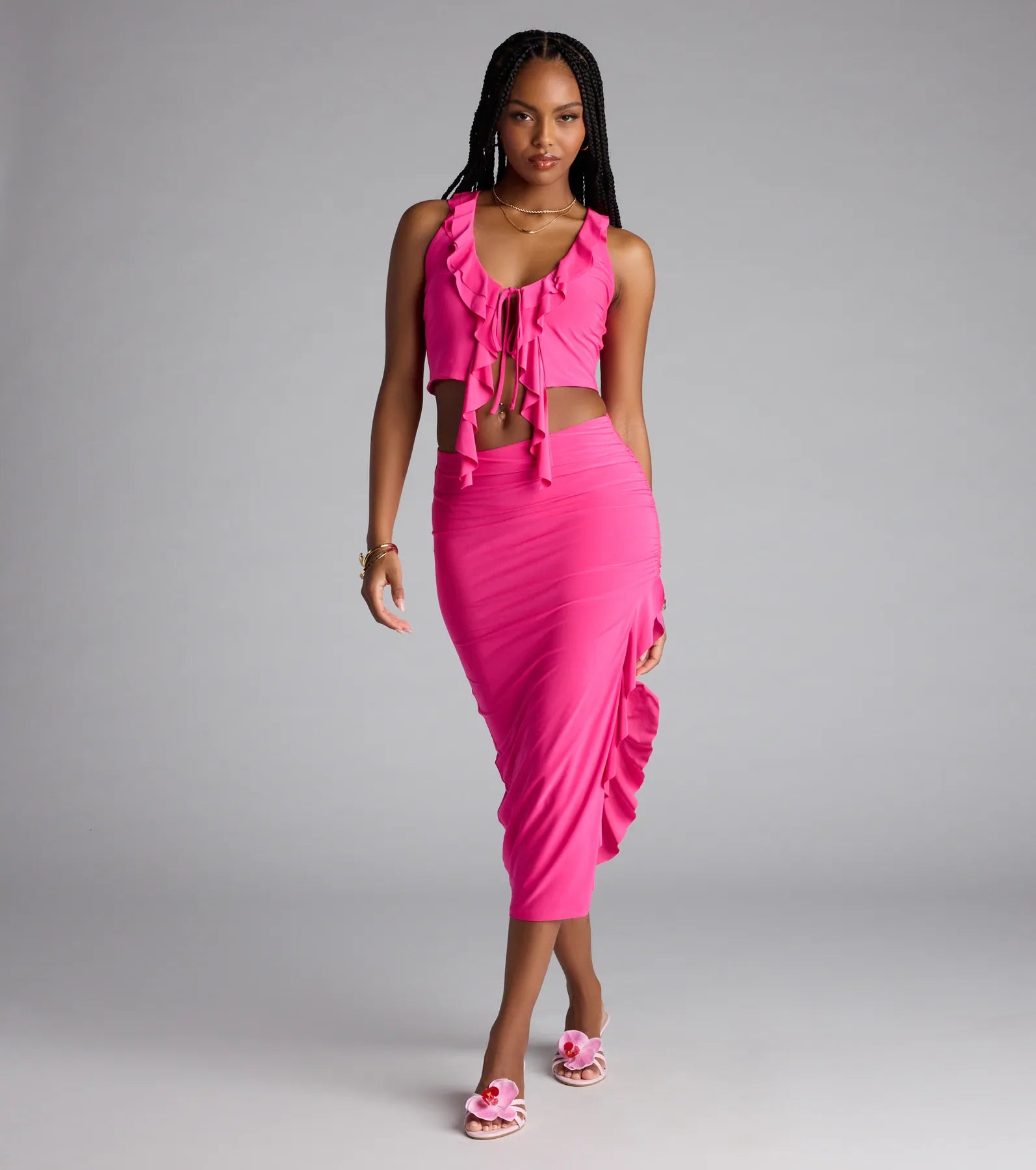 Ruffle Me Up Crop Top