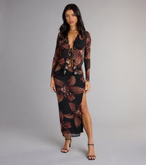 Sweet Escape Floral Tie Front Top