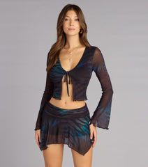 Roam Free Zebra Tie-Front Top