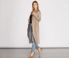 On The Town Suede Trench