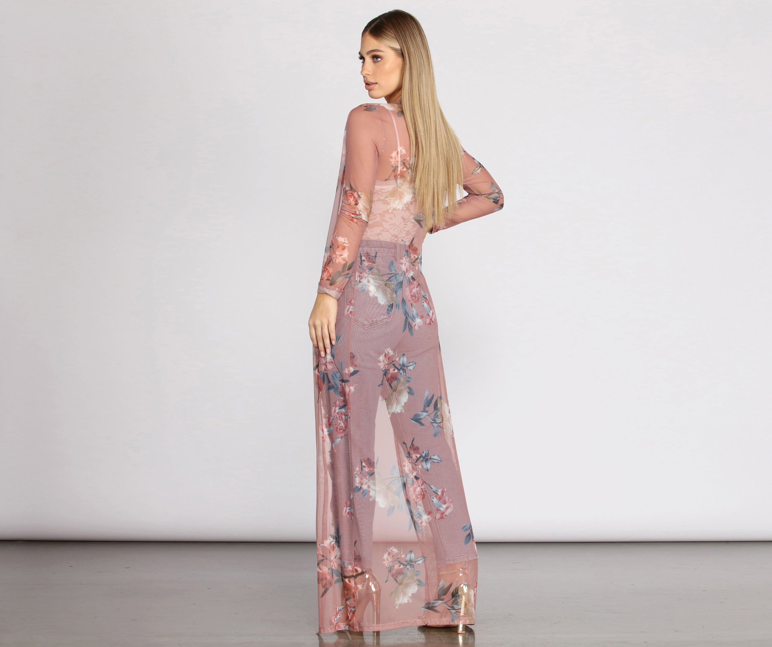 Fave Floral Mesh Duster