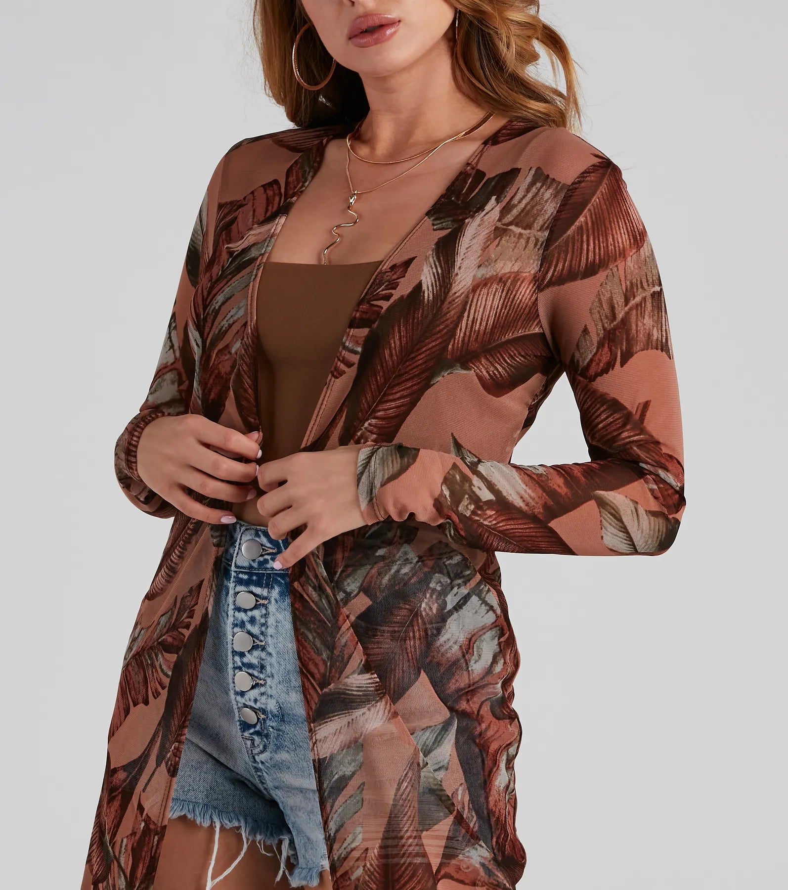 Bring The Heat Tropical Mesh Duster