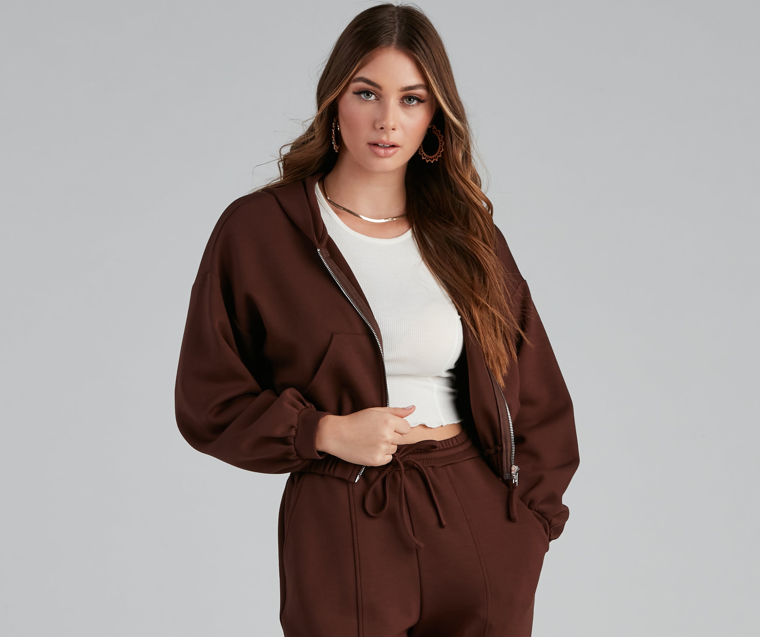 Trendsetting Babe Zip-Up Hoodie