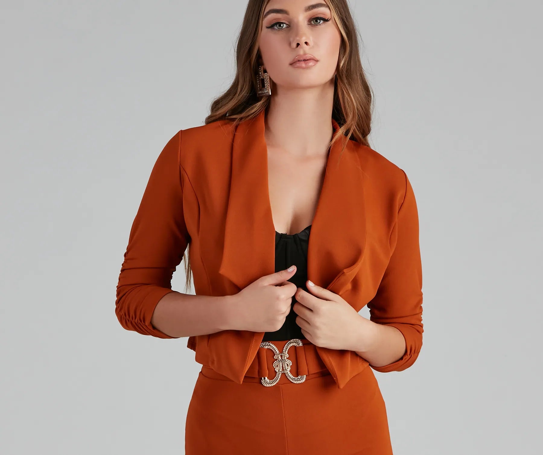 House Of Glam Ruched Blazer