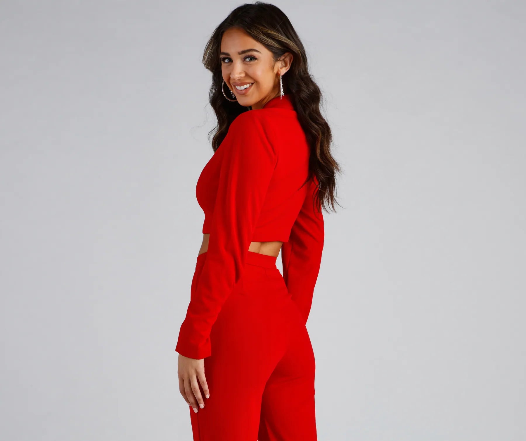 Major Boss Babe Cropped Crepe Blazer