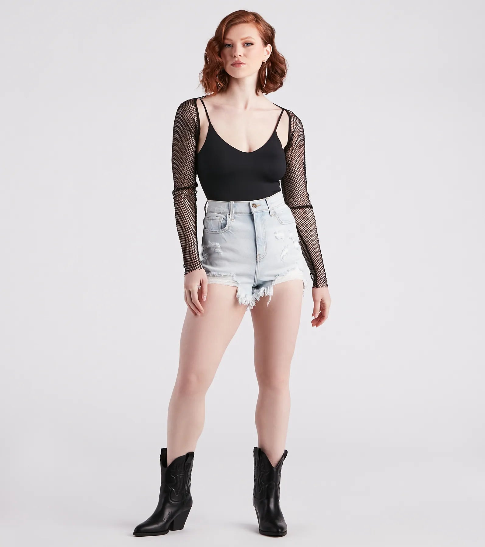 Radiate Glamour Rhinestone Mesh Bolero