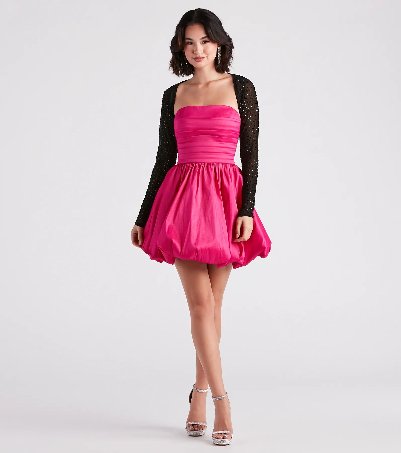 Perfect Sparkle Rhinestone Mesh Bolero