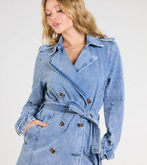 In The Stylish Trench Denim Coat