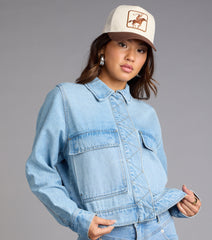 Cool Girl Oversized Denim Jacket