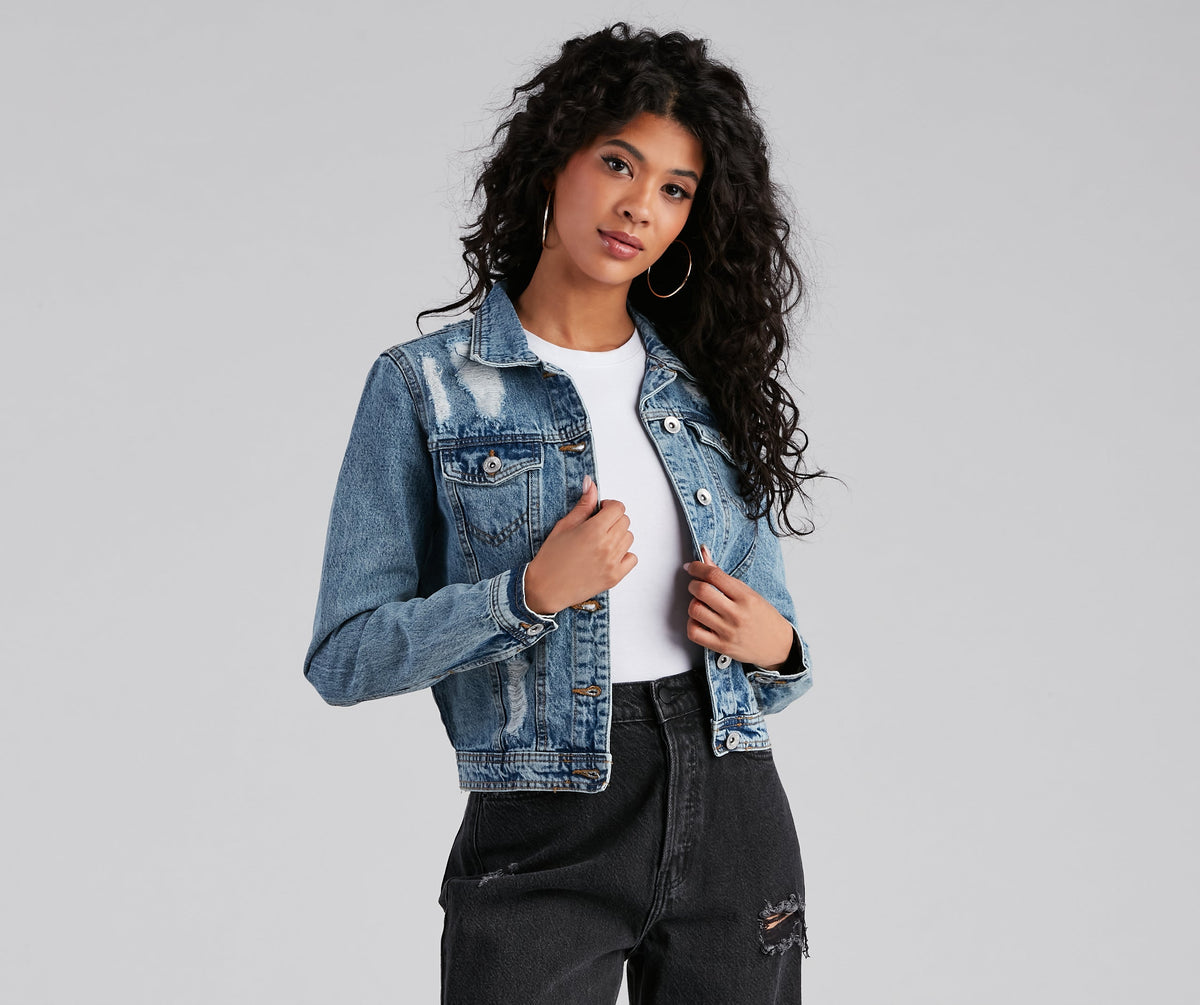 Ready To Roll Destructed Denim Jacket