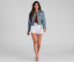 Back To Basics Cropped Denim Jacket