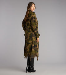 Street Command Camouflage Trench Coat
