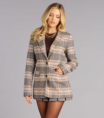 Polished Edit Plaid Blazer