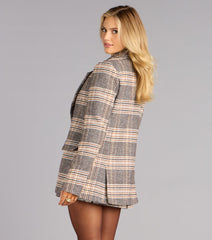 Polished Edit Plaid Blazer