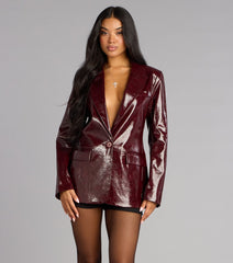 Glossed Over Statement Blazer