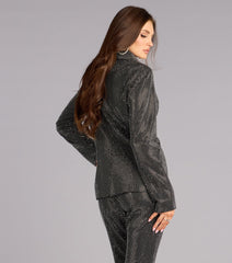 Midnight Spark Rhinestone Blazer