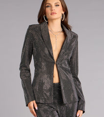 Midnight Spark Rhinestone Blazer