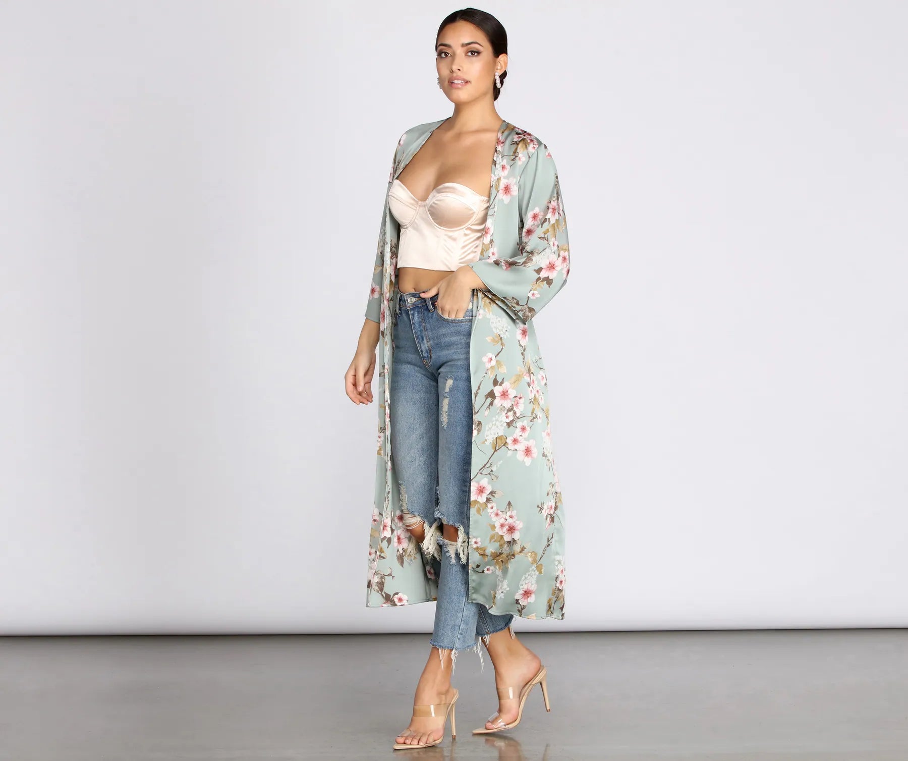 Catalina Cruise Floral Kimono Duster