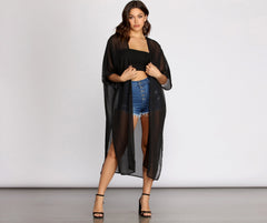 Layered In Style Chiffon Kimono