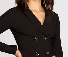 Double Breasted Cropped Blazer