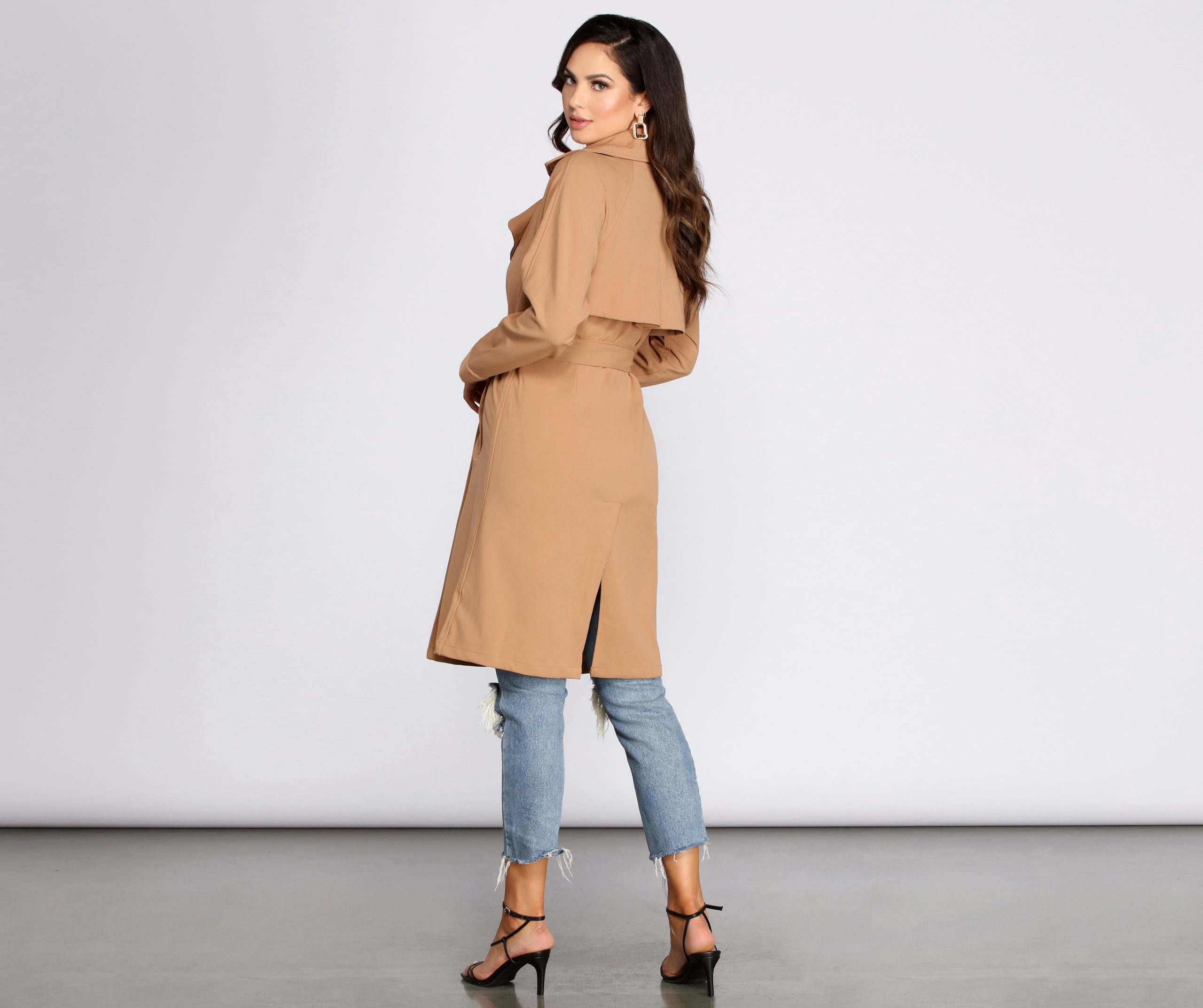 Get Down To Business Belted Trench