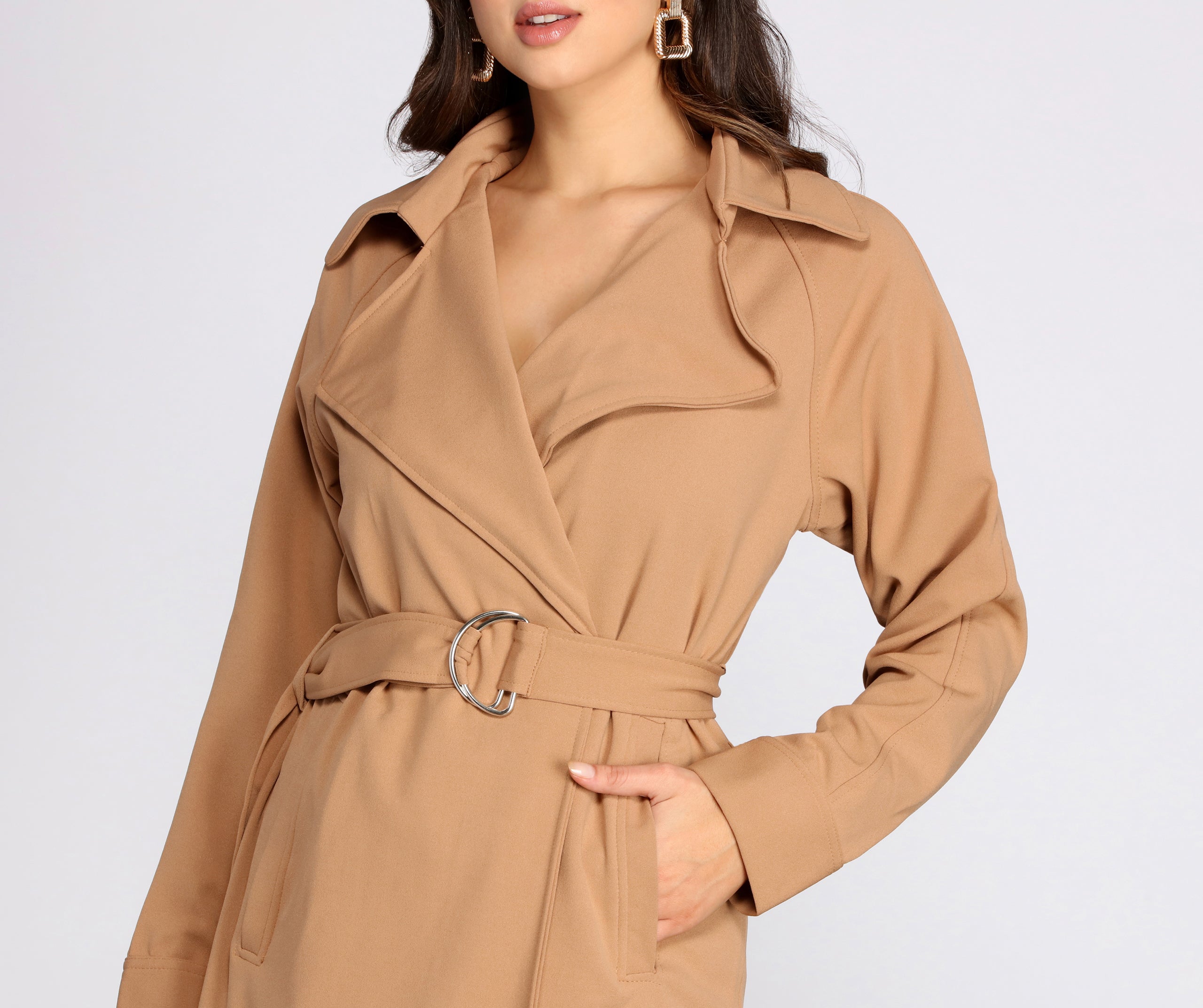 Get Down To Business Belted Trench