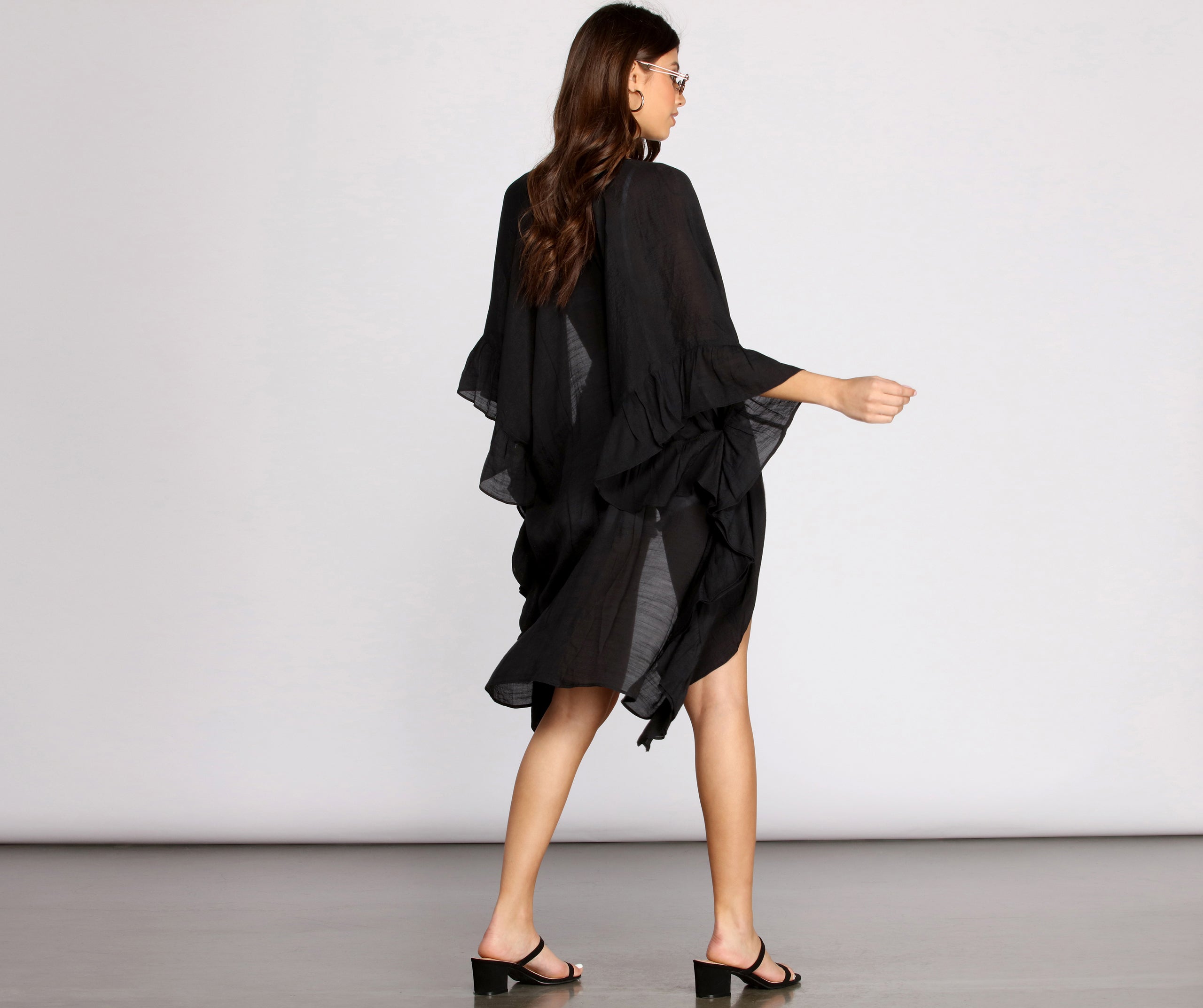 Just Relaxin' Ruffled Kimono