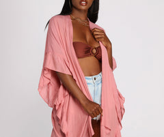 Just Relaxin' Ruffled Kimono
