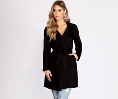 Nine To Five Belted Trench Coat
