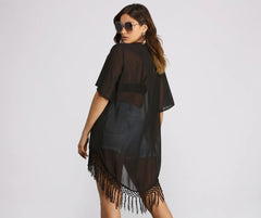 Keeping It Casual Tassel Kimono