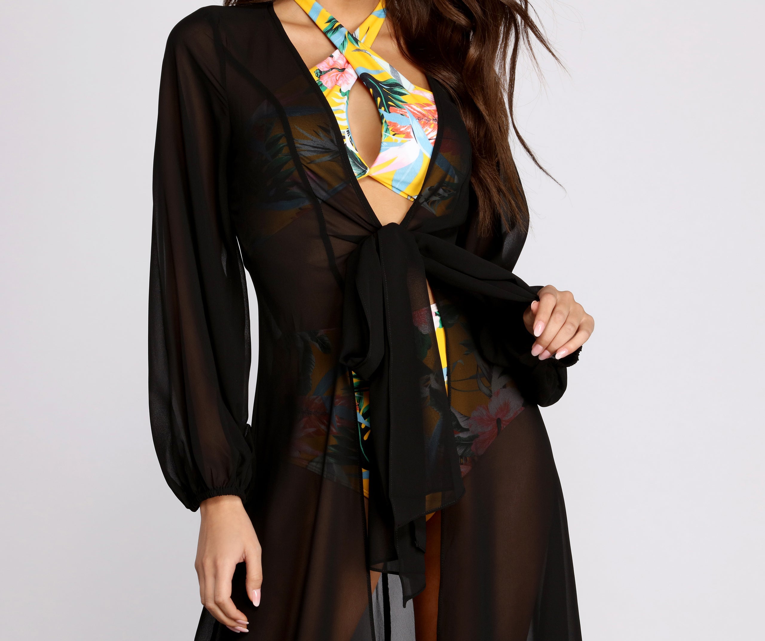 See Right Through You Long Sheer Duster