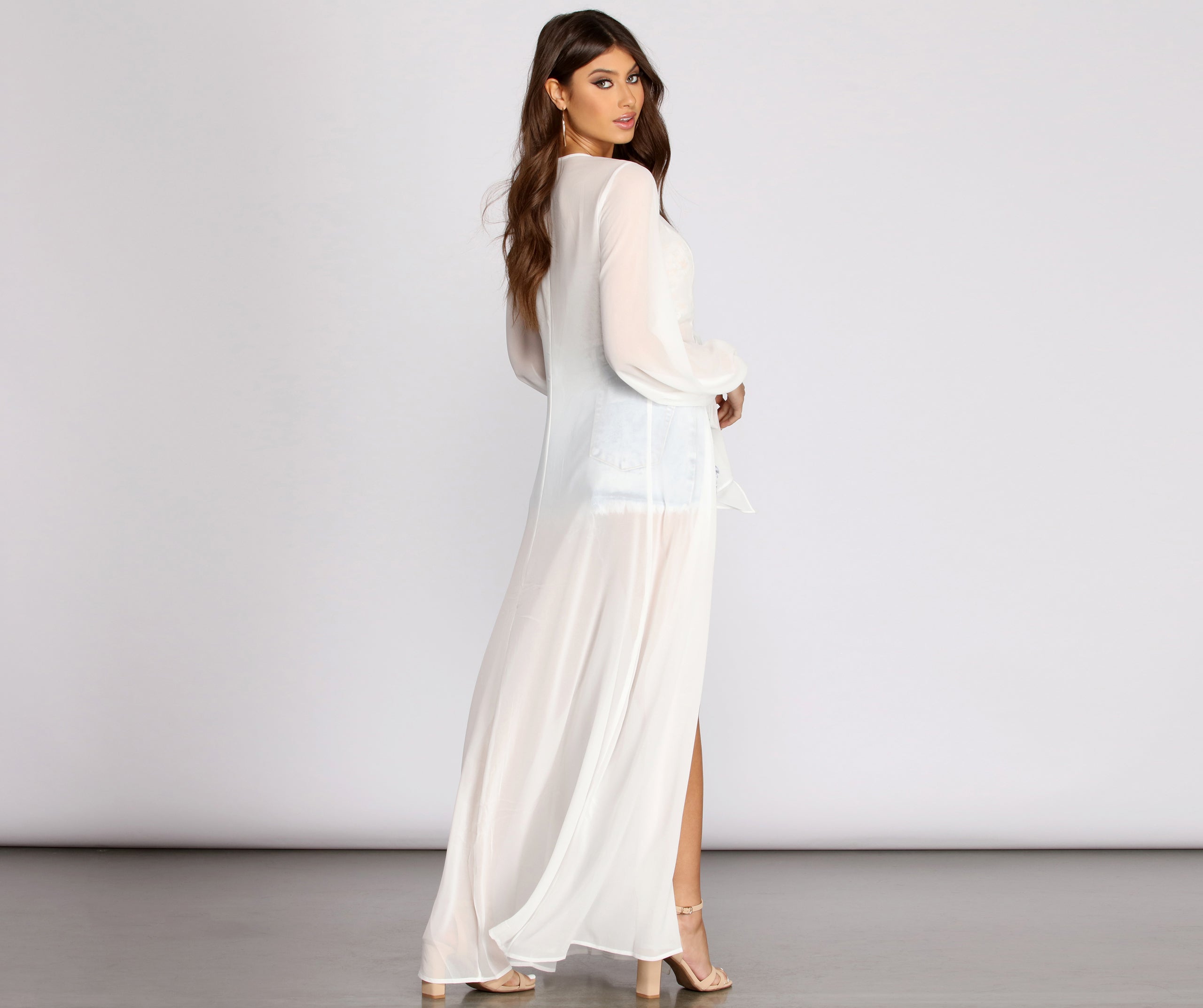 See Right Through You Long Sheer Duster