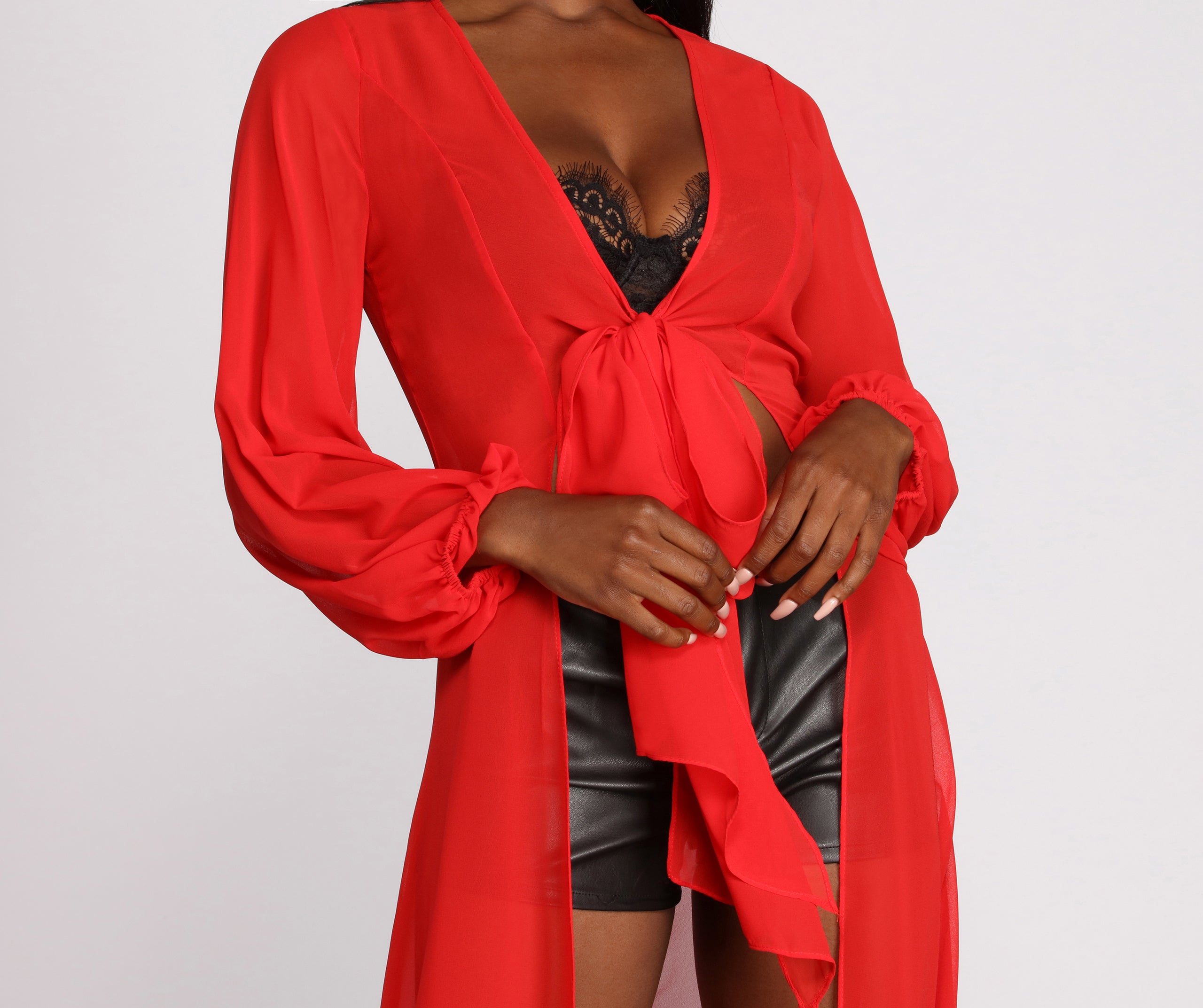 See Right Through You Long Sheer Duster