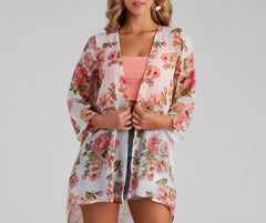 Floral Muse Chiffon Kimono