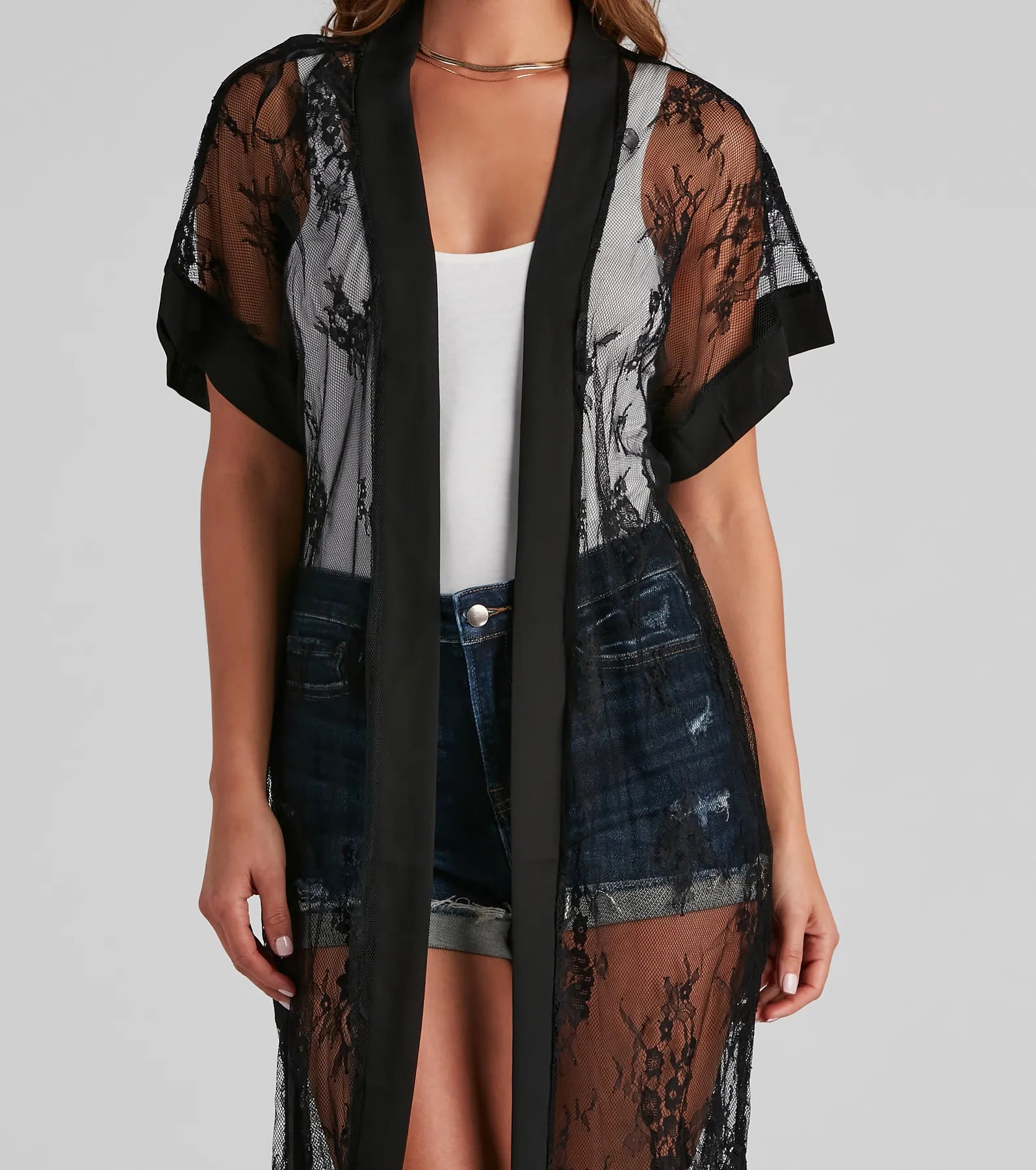 Live In Lace Kimono Duster