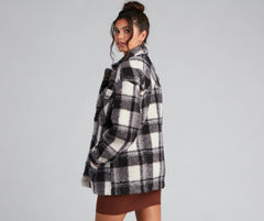Cozy Layers Plaid Sherpa Shacket
