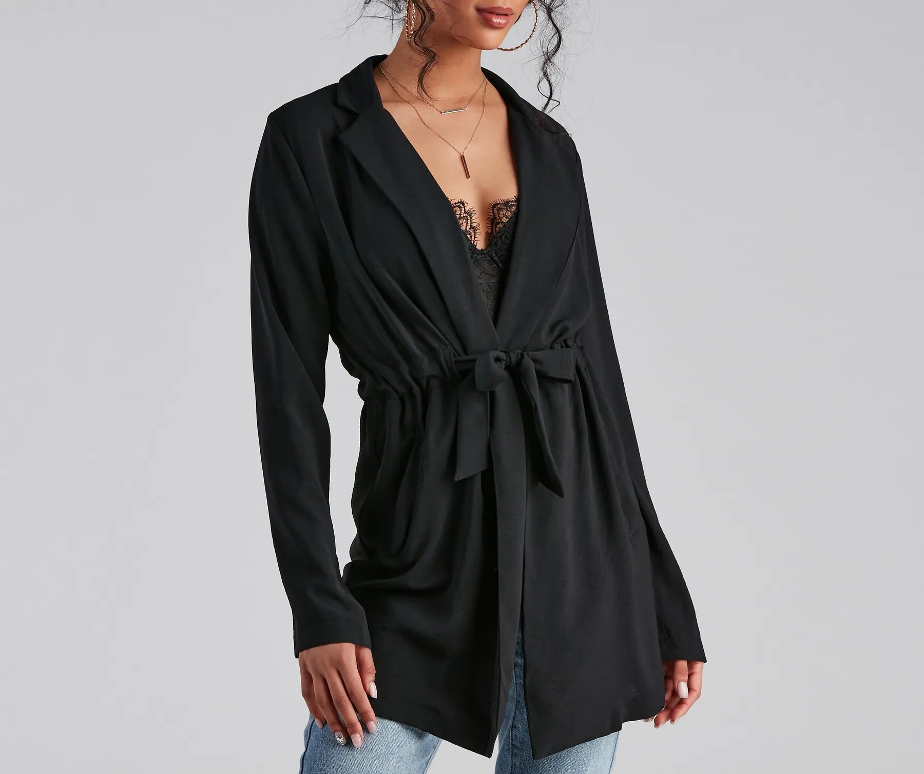 Simply Elevated Tie-Front Trench