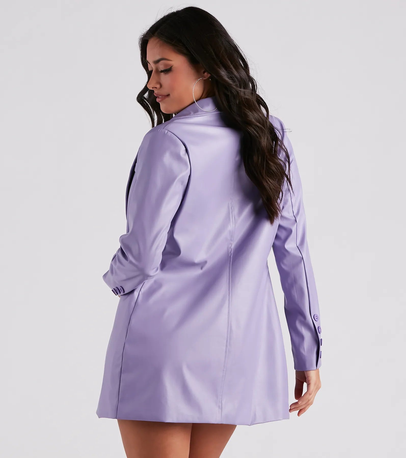 So Fabulous Faux Leather Blazer