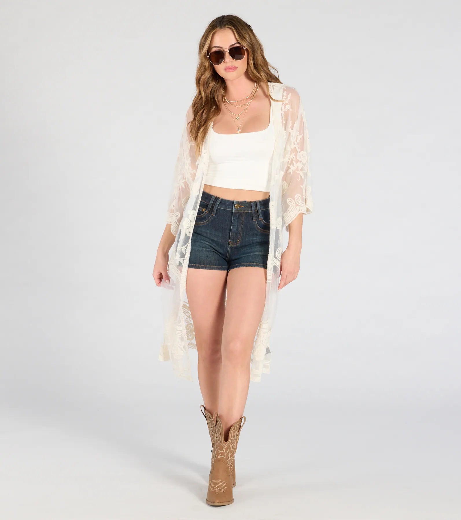 Desert Dreamer Crochet Lace Kimono