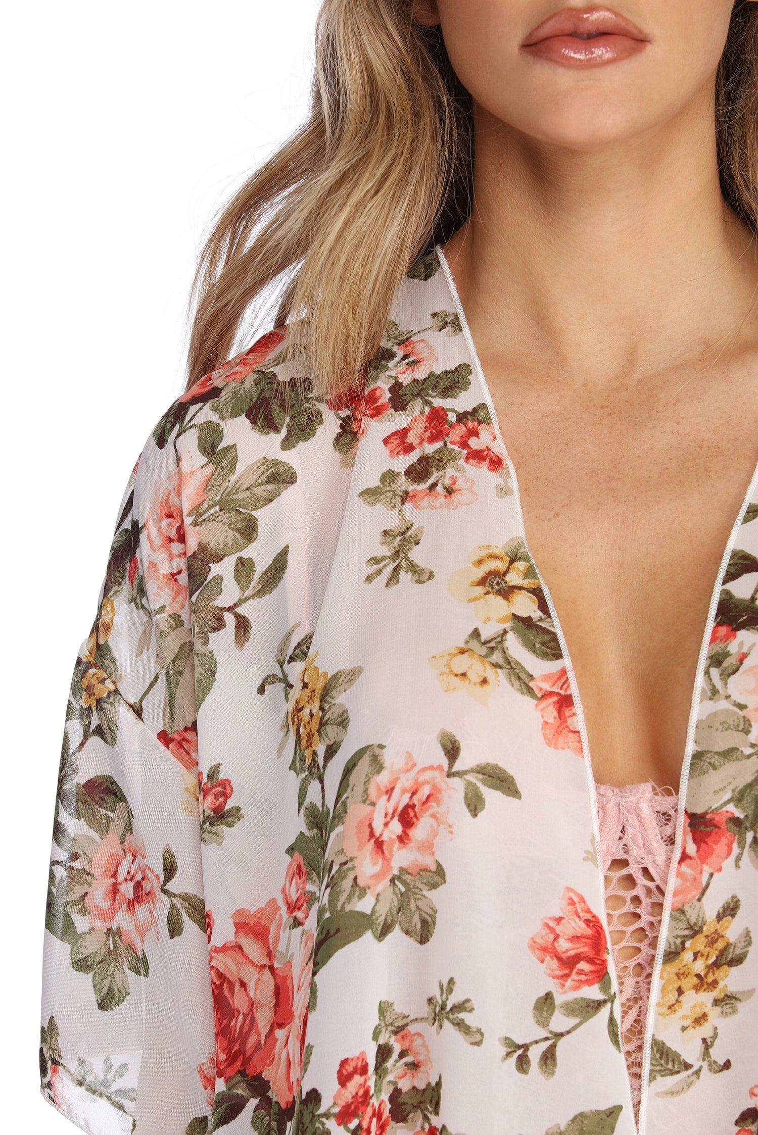 Fresh Breeze Floral Kimono