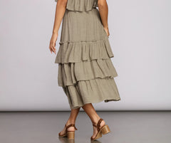 Boho Flow Tiered Maxi Skirt