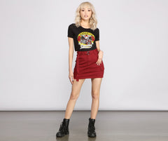 Belted Cargo Chic Mini Skirt