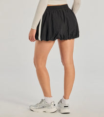 Sporty Spice High-Rise Striped Bubble Skirt