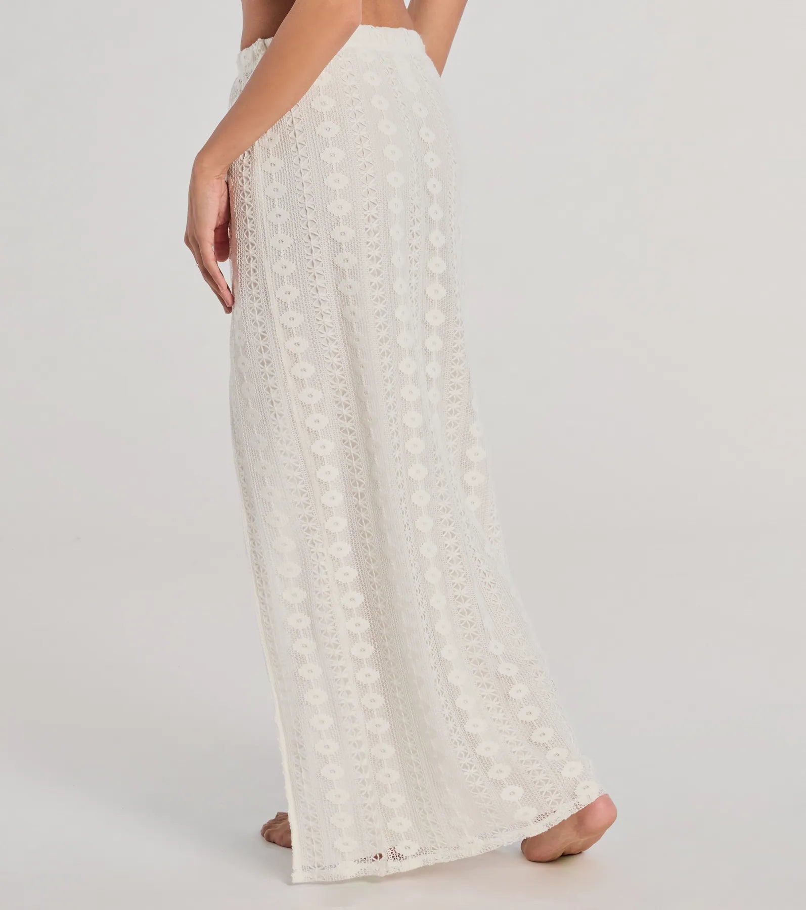 Vacay Ready High Rise Crochet Maxi Skirt