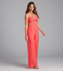 Cut to the Chase Halter Jumpsuit