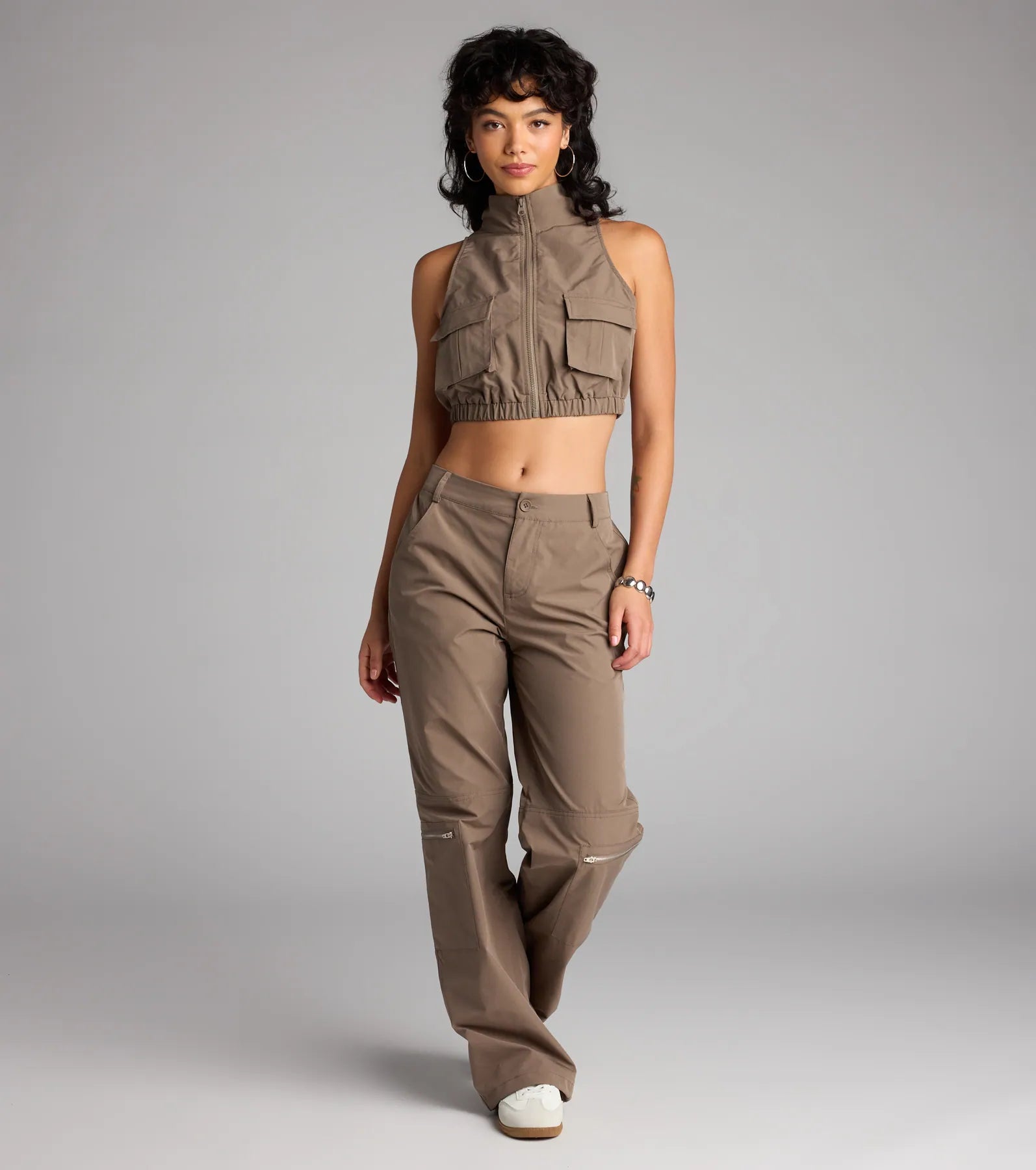 Zip It and Chill Mid-Rise Cargo Pants